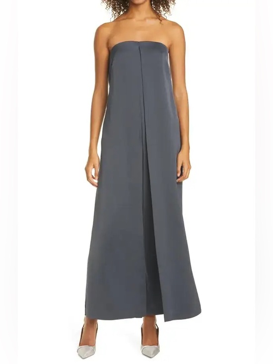 Club Monaco Pants - Club Monaco Gray Strapless Wide Leg Jumpsuit Size 12